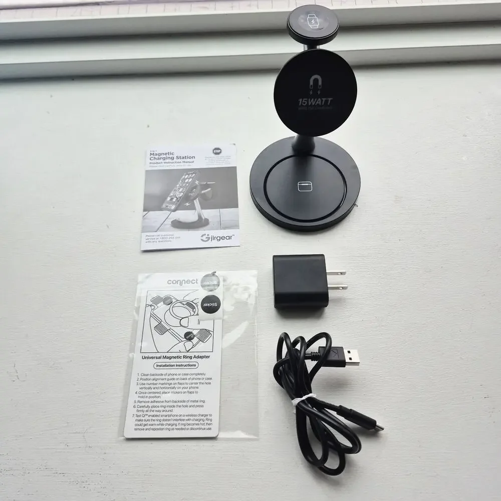 SMARTGEAR 3-in-1 Wireless TRAVEL Charger MagSafe 15W iPhone Watch AirPods